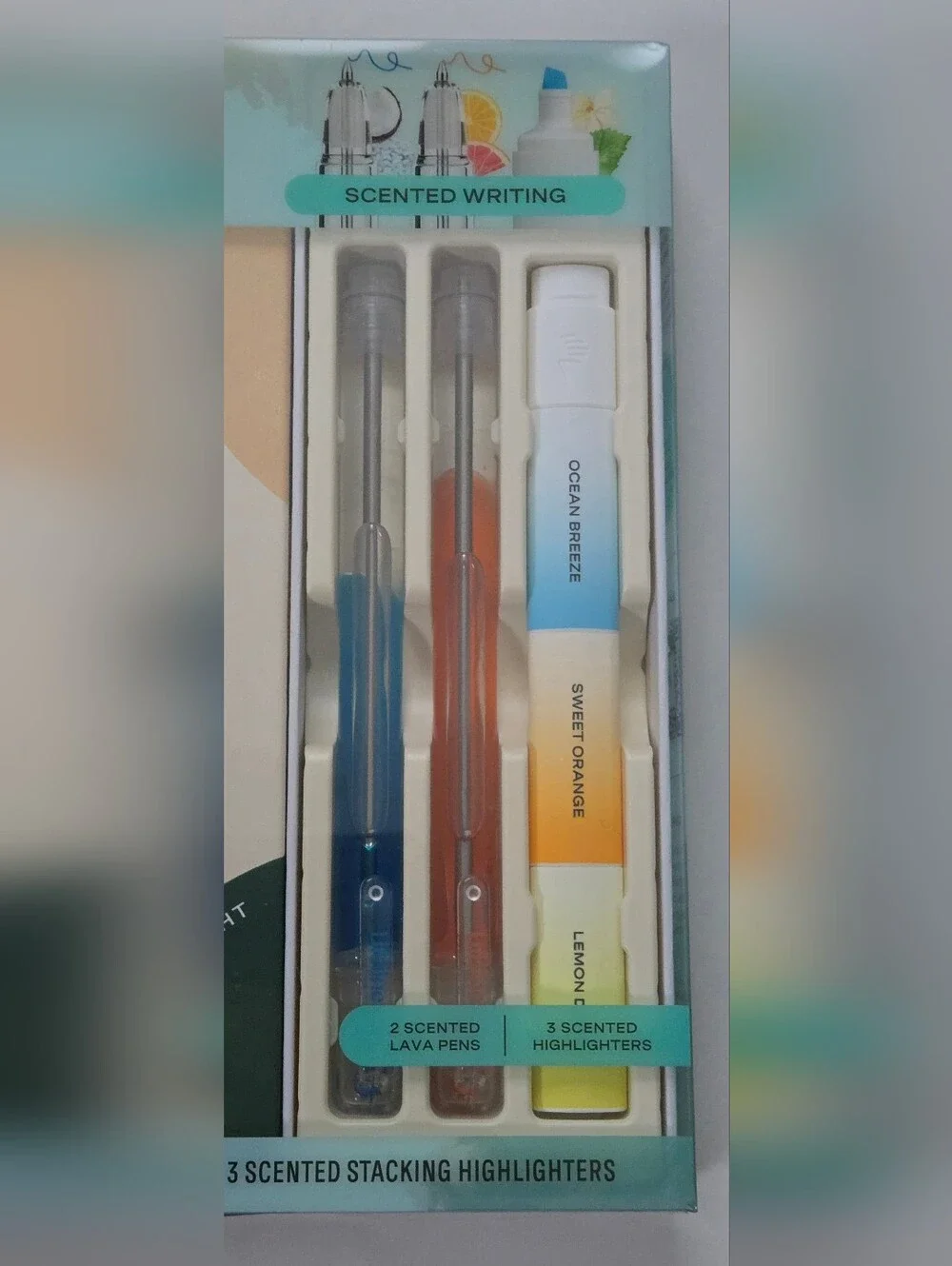 NEW Lifelines Writing Wellness Journal Gift Set w/Scented Lava Pens Highlighters